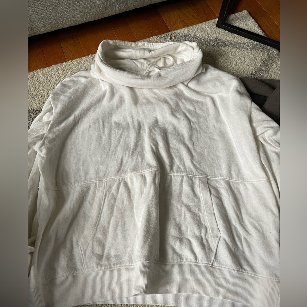 turtle neck scrunched sweatshirt